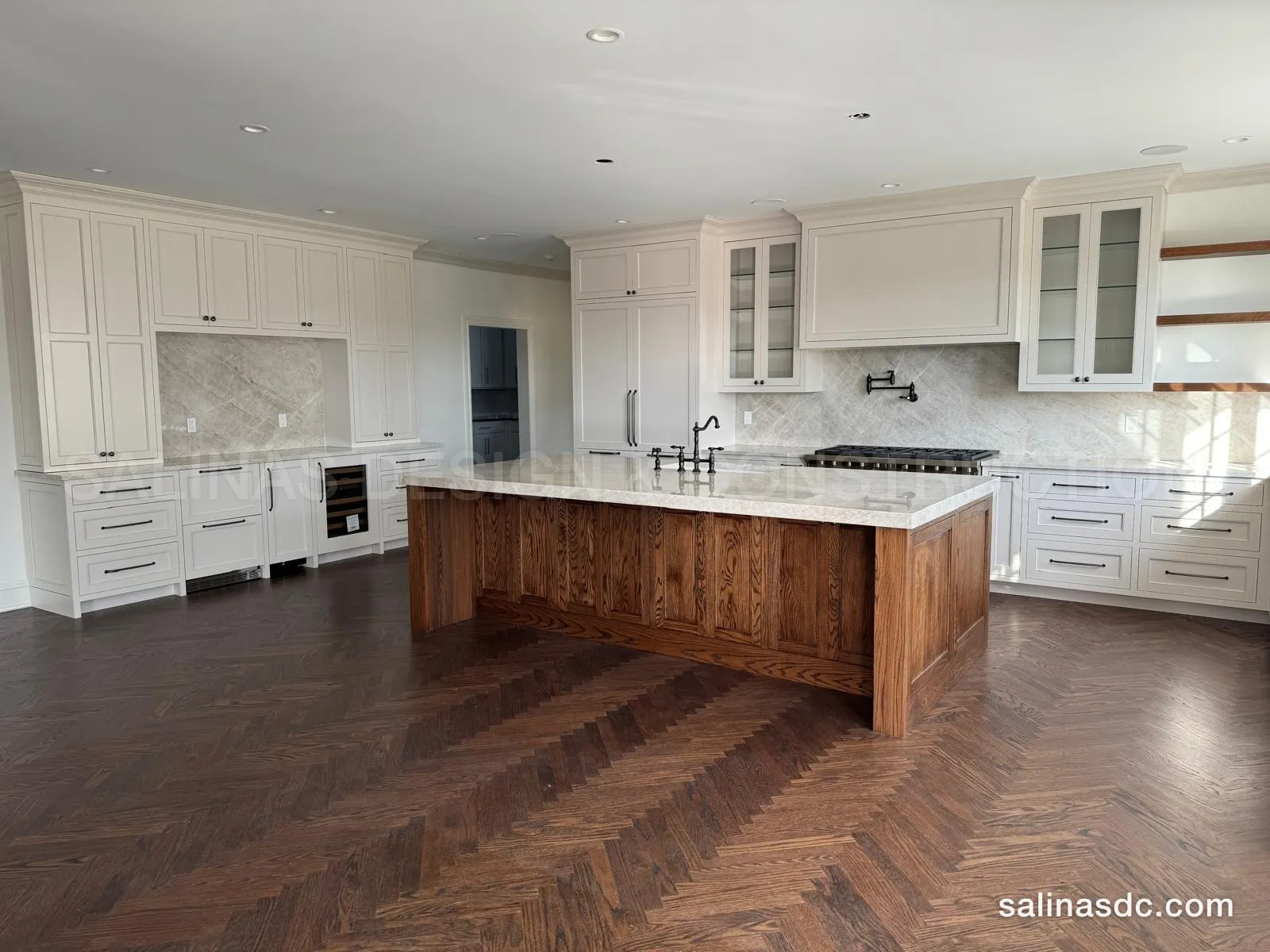 Custom cabinetry built and installed by Salinas Design and Construction in Weston, Connecticut. Singing Oaks Dr, photo 5 of 8.
