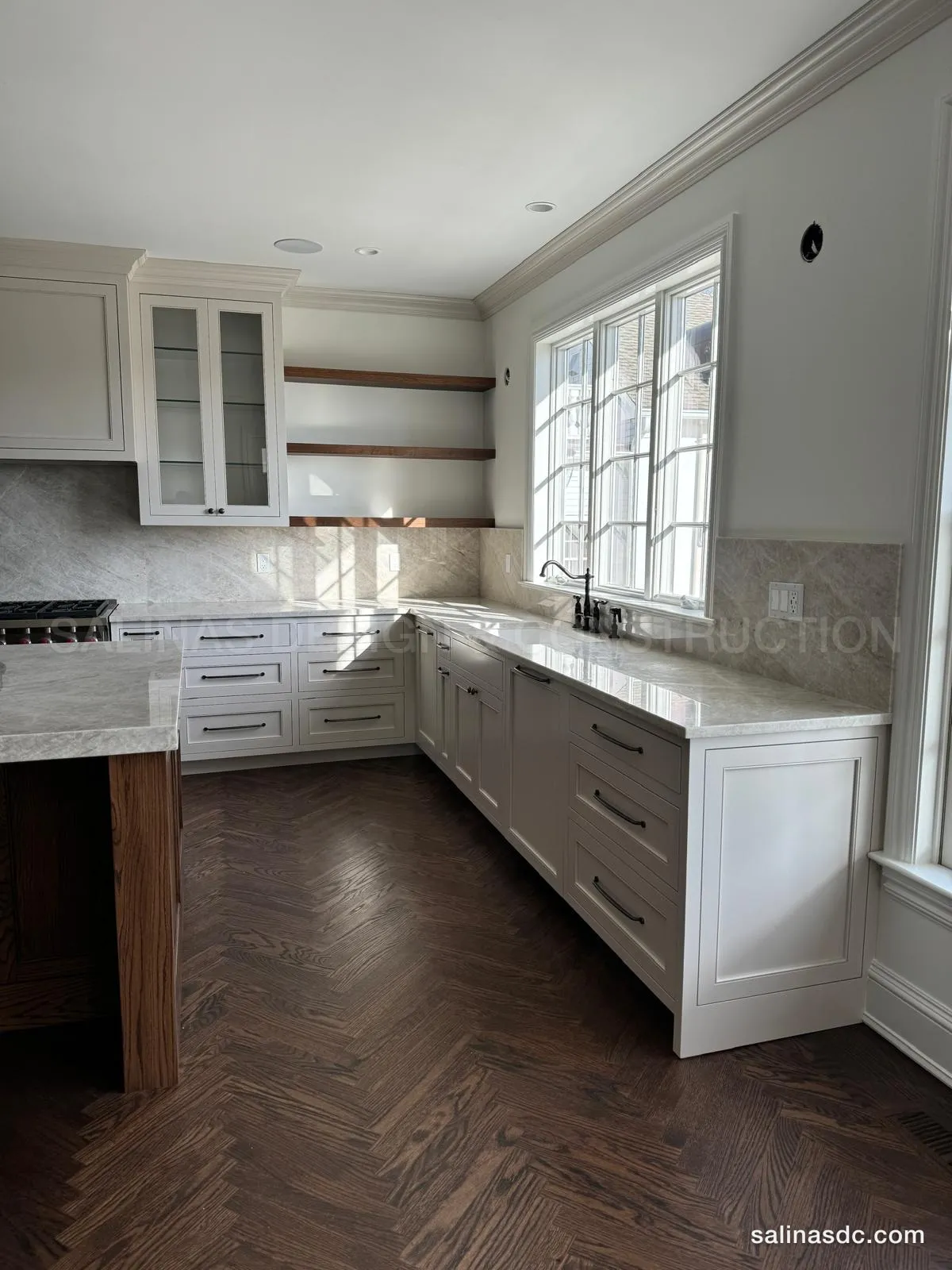 Custom cabinetry built and installed by Salinas Design and Construction in Weston, Connecticut. Singing Oaks Dr, photo 6 of 8.
