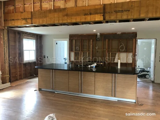 Custom cabinetry built and installed by Salinas Design and Construction in Darien, Connecticut. Darien kitchen, photo 2 of 9.