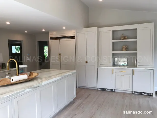 Custom cabinetry built and installed by Salinas Design and Construction in Darien, Connecticut. Darien kitchen, photo 6 of 9.