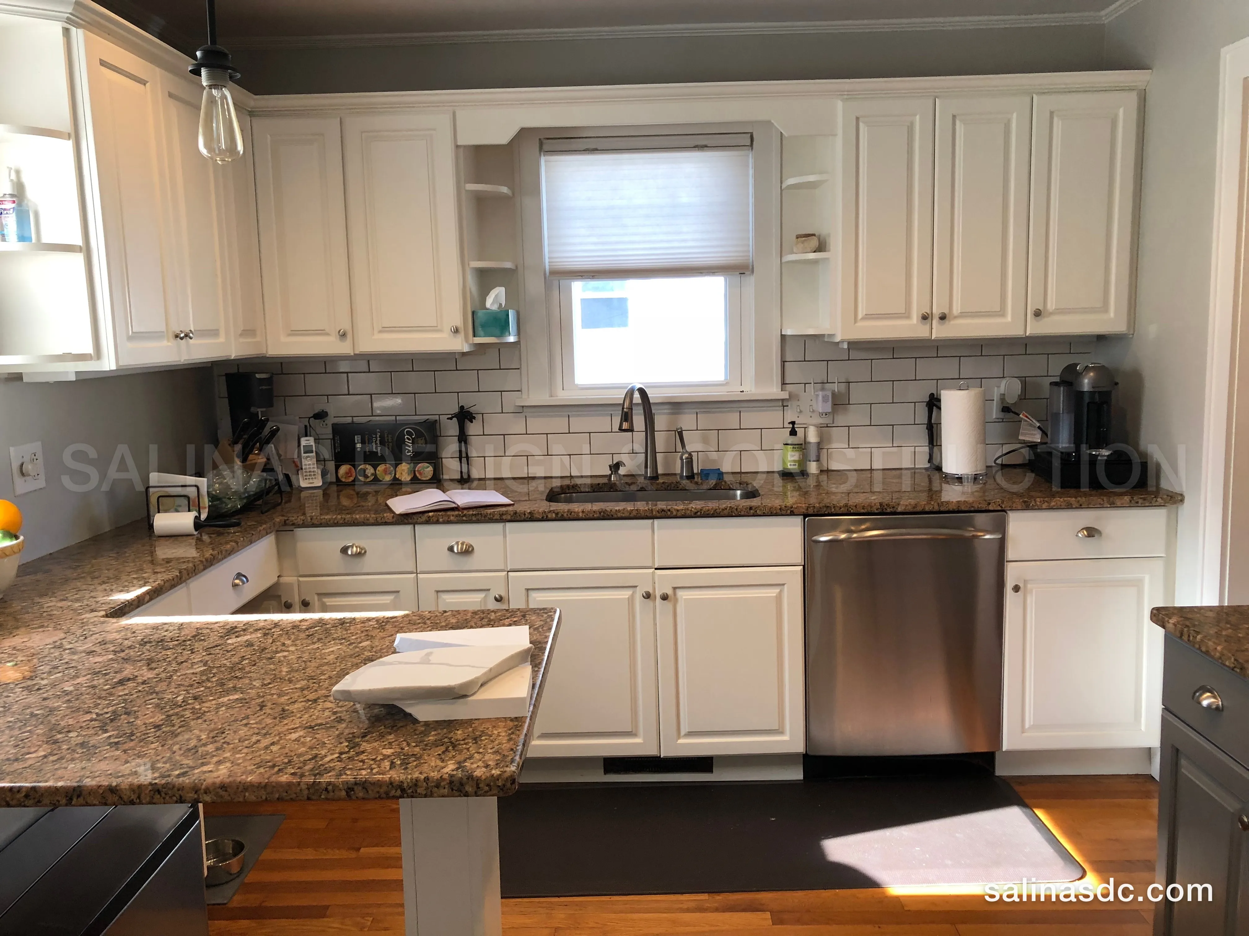 Custom cabinetry built and installed by Salinas Design and Construction in Norwalk, Connecticut. Carlin St, photo 1 of 9.