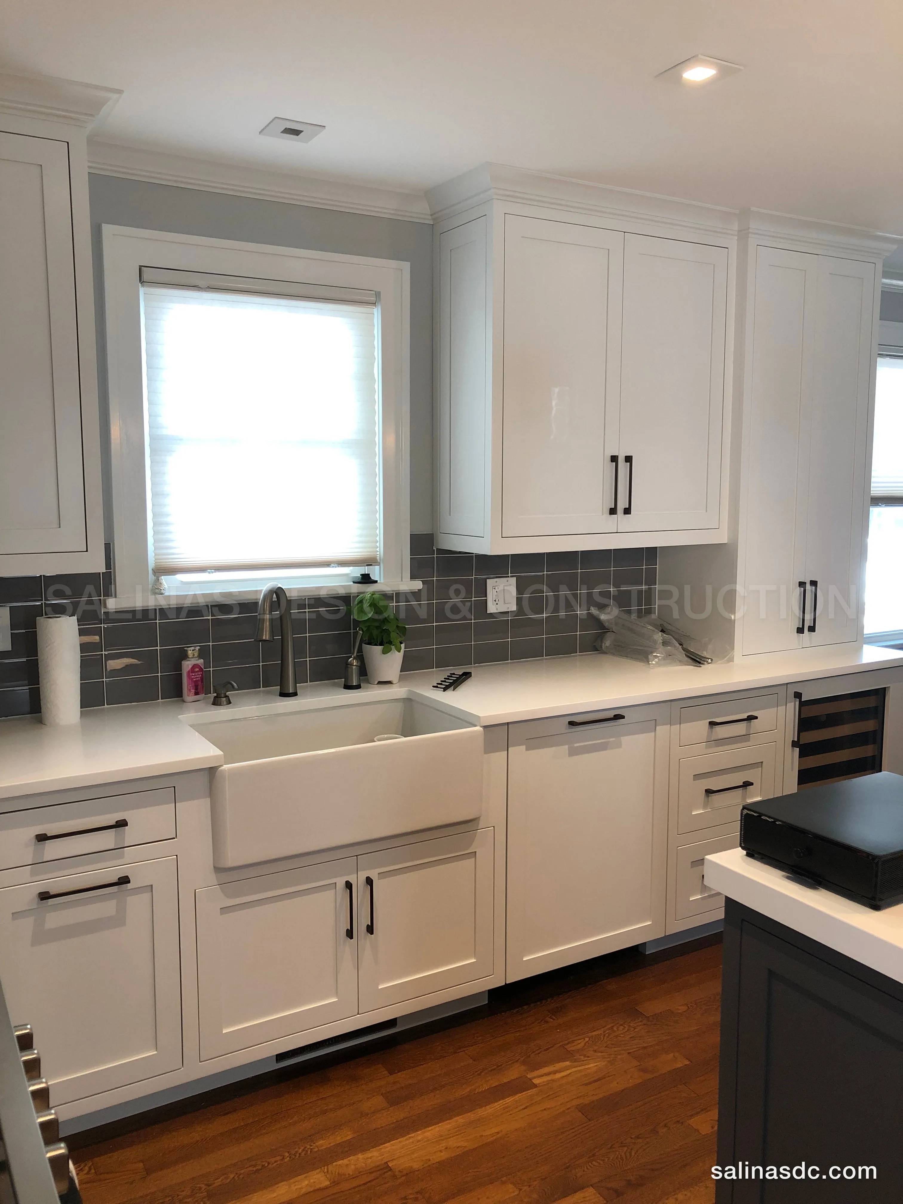 Custom cabinetry built and installed by Salinas Design and Construction in Norwalk, Connecticut. Carlin St, photo 6 of 9.