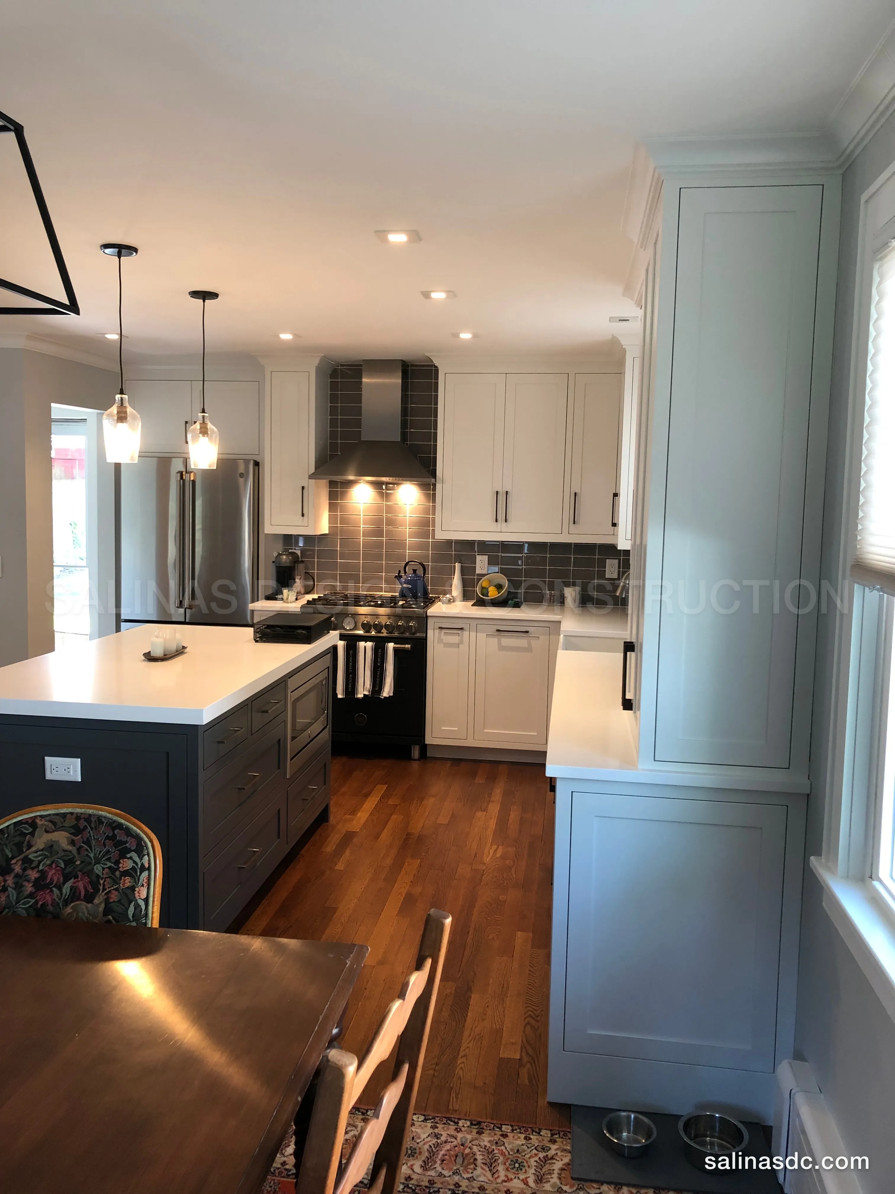 Custom cabinetry built and installed by Salinas Design and Construction in Norwalk, Connecticut. Carlin St, photo 8 of 9.