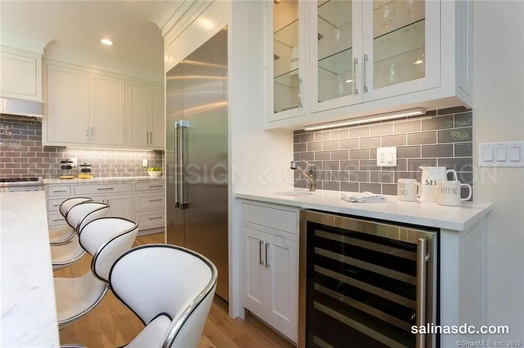 Custom cabinetry built and installed by Salinas Design and Construction in Westport, Connecticut. Eno Ln II, photo 13 of 18.